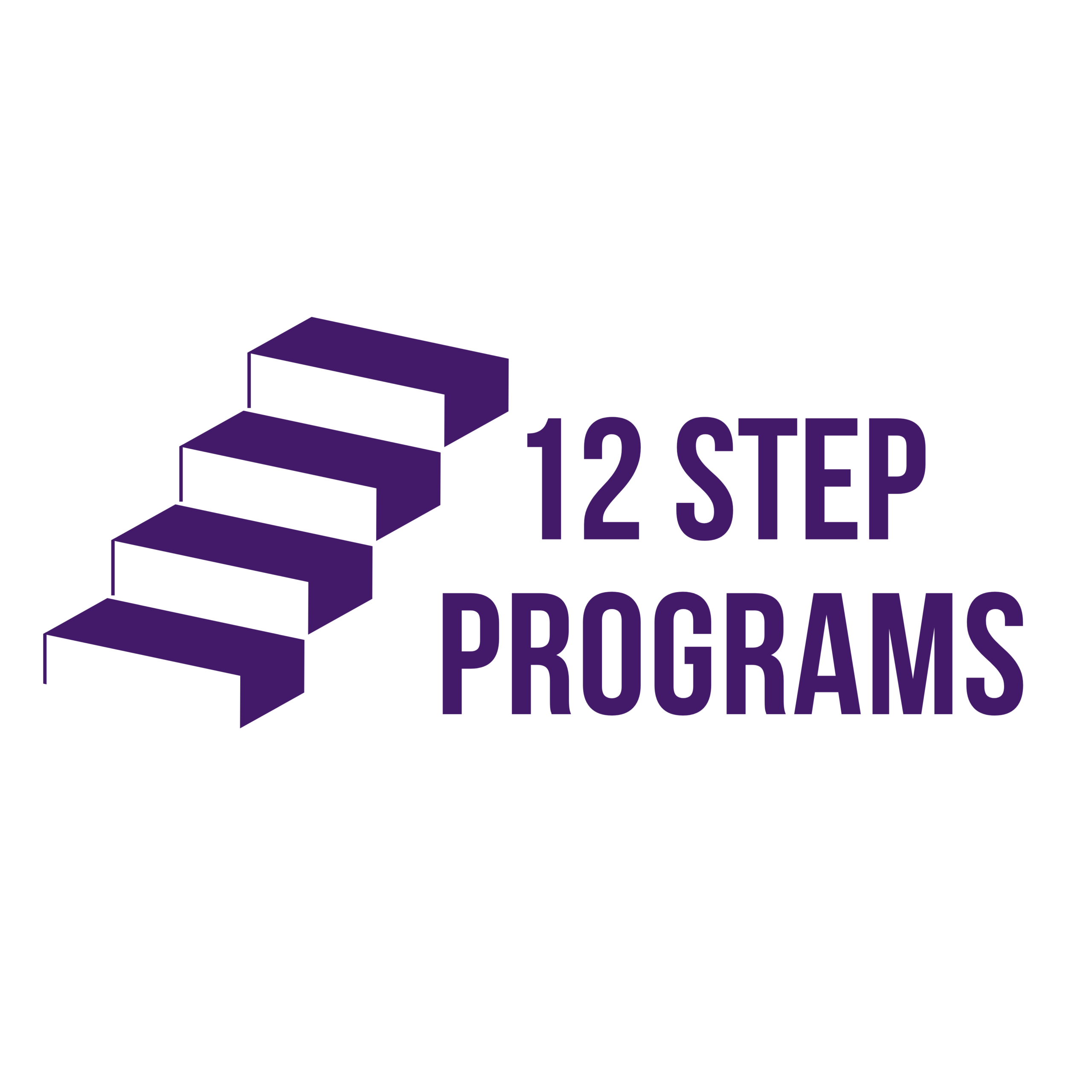 12 Step Programs Logo – White